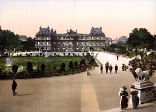 Luxembourg Palace and gardens, Paris, France 1890