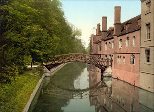 Queen's College Bridge, Cambridge, England 1890