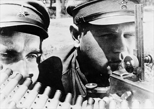 World War two: Machine gunners eastern front of the Red Army