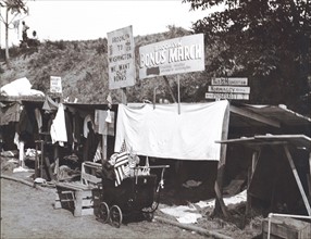 shanties built by Brooklyn veterans, 1932 during the Greart depression