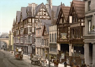 Eastgate Street and Newgate Street, Chester, England 1890