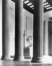 Photograph of the Lincoln statue at the Lincoln Memorial
