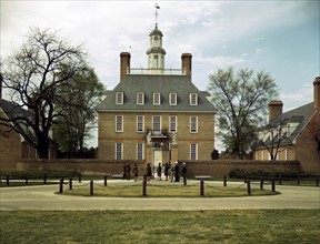 Colour photograph of the Governor's Palace, Williamsburg, Va. The capitol of the Virginia colony during the 18th century