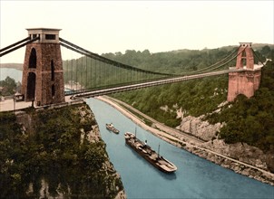 Colour photograph of the Clifton suspension bridg