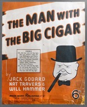 World war two, British Propaganda war song book with image of Winston Churchill smoking a cigar 1941