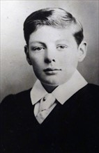 Sir Winston Churchill, (30 November 1874 – 24 January 1965) as a harrow schoolboy circa 1888.