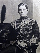 Sir Winston Churchill, (30 November 1874 – 24 January 1965) as an officer in the South African Light Horse. 1899.