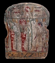 Ancient Egyptian votive stela. Wood.