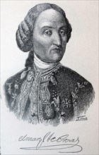 Portrait of Carlos Francisco de Croix, marked Cross