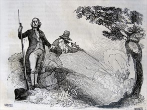 Marquess of Santa Cruz fires on French Soldiers during the Peninsula war 1808