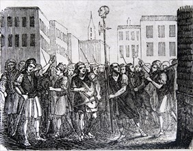 Engraving depicting the Valencia uprising during the Peninsular War