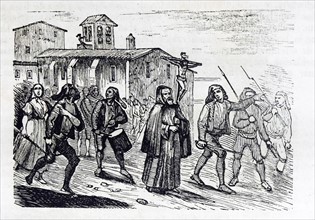 Spanish defence at Aragon, Priest leads a group of rebels