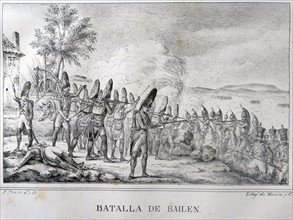 Illustration depicting the Battle of Bailén