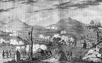 Engraving depicting the Guerrilla warfare during the Peninsular War