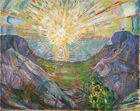 Painting titled 'The Sun' by Edvard Munch