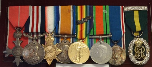 Sergeant Albert Thomas Sheldon, 5th Battalion First world war, medals and badges for Decoration;