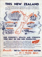 Poster for the New Zealand election of 1950