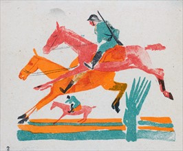 Man riding horse by Aleksandr Aleksandrovich Deyneka