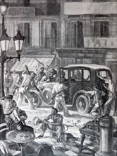 car is seized by anarchist republican militia during the Spanish civil war.