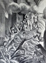 Republican atrocities depicted during the Spanish civil war.