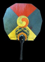 Paper, Bamboo and lacquer fan