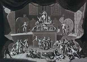 The lottery, Engraving by William Hogarth;18th century