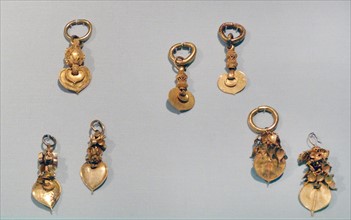 Gold earrings from the Three Kingdoms period (Silla Kingdom)