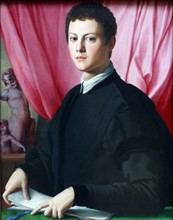 Portrait of a Young Man c1550-5 by Agnolo Bronzino (1503-1572)