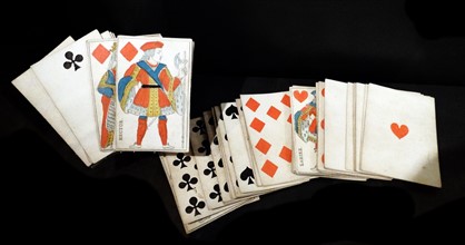 Playing cards;English and French;about 1800