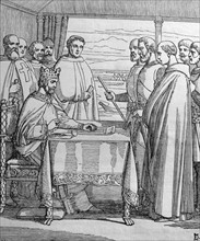 Magna Carta (Great Charter) agreed by King John of England at Runnymede, near Windsor, on 15 June 1215