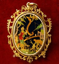 Pendant jewel depcitng the Angel appearing to the Shepherds