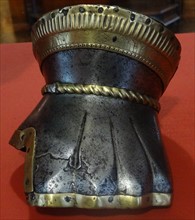 Steel and brass gauntlets