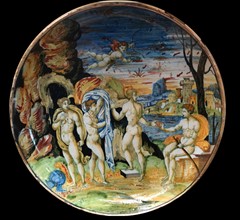 Standing bowl depicting The Judgement of Paris
