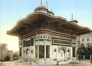 Photomechanical print of the fountain of Sultan Ahmed