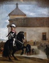 Velázquez, Prince Baltasar Carlos with the Count-Duke of Olivares at the Royal Mews