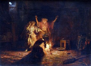 The Witches in Macbeth' by Alexandre-Gabriel Decamps
