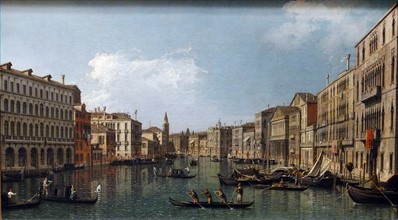 The Grand Canal with the Carita' by Giovanni Antonio Canal