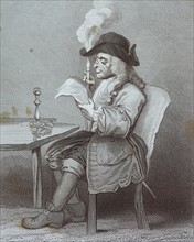 Engraving titled 'The Politician' by William Hogarth