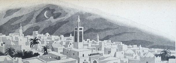 City of Tétouan in Morocco during the Hispano-Moroccan War