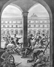 Propaganda Illustration showing street fighting