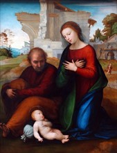 Fra Bartolommeo, The Virgin adoring the Child with Saint Joseph
