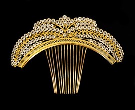 Gold metal comb from Italy