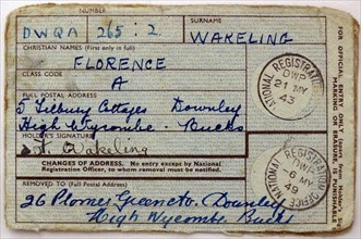 Identification card from the Second World War