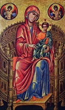 Madonna and Child Enthroned' by Byzantine School