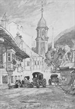 A street scene in Tyrol by John Sell Cotman