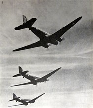 Three planes readying to bomb an archipelago