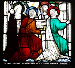 Stained glass window at St Michael and All Angels Anglican church