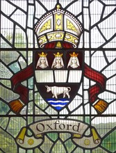 Oxford crest with a bull and mitre
