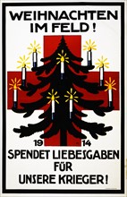 German propaganda poster showing a Christmas tree