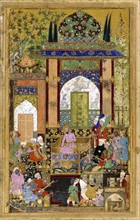Babur holding Court